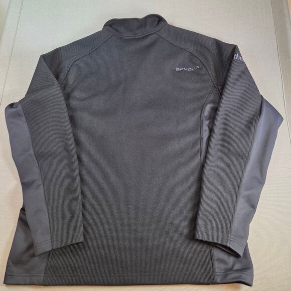 Spyder Men’s XXL Quarter Zip Pullover Black Gray Fleece 229517 Luther Logo - Picture 2 of 16